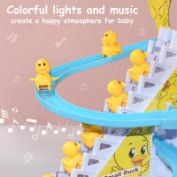 Tobogán eléctrico de pista de pato para niños y niñas, juguete para subir escaleras, luces LED, tobogán Musical, regalo - details 2