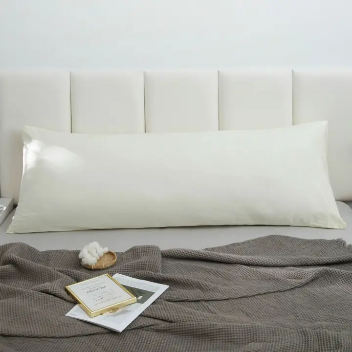 Funda de Almohada largo 2Piezas -Funda Almohada de sobre   Extra Suave Sin cremallera  50%Algodon-50%Pioliester Transpirable y Lavable - 1