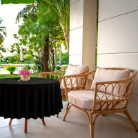 Mantel Redondo De Seda Blanca Resistente Al Agua Para Boda Cubierta De Overlay Brillante Y Suave Para Banquete Decoración De Mesa - details 19