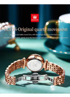 Reloj De Mujer OLEVS Elegante Y Moderno Con Forma De Rombo Resistente Al Agua De Cuarzo Con Correa De Acero Inoxidable Y Espejo Original Fecha - details 9