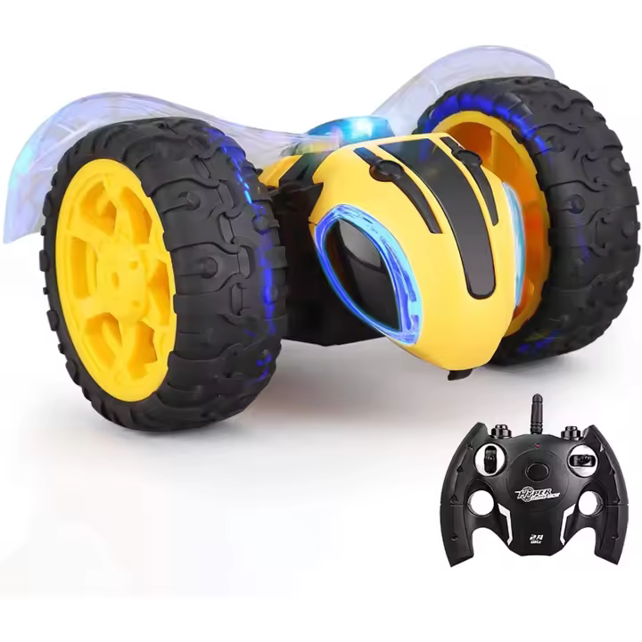 Juguetes de Coche de Control remoto, coche acrobático con Giros laterales giratorios de 360 ° y Batería recargable - 1