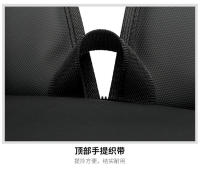 Mochila multifuncional, bolso de hombro para hombre, bolso de cuero para computadora portátil, bolso escolar para estudiantes, estilo universitario, color negro - details 31