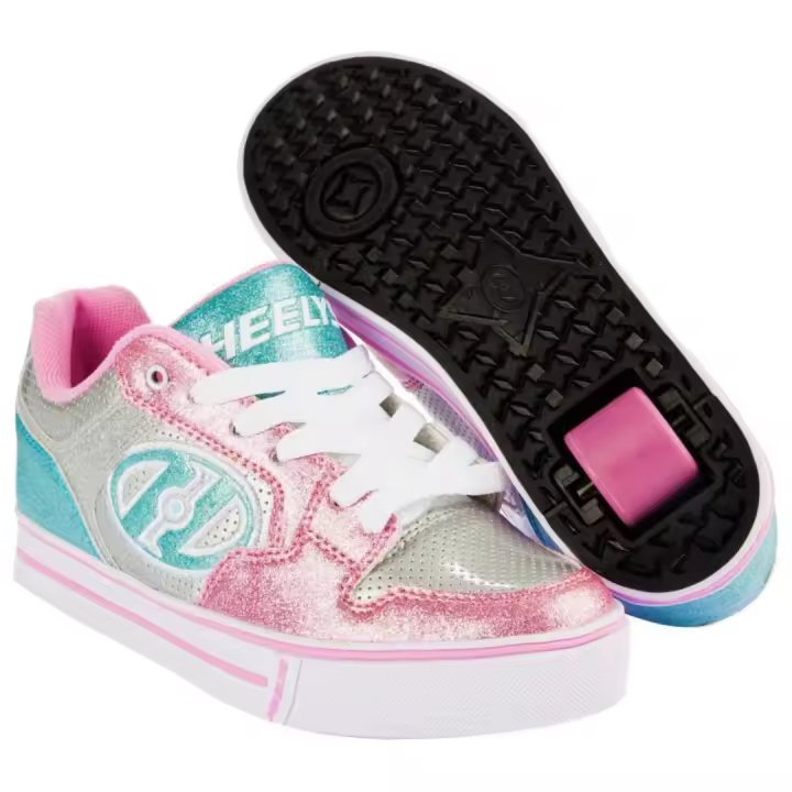 ZAPATOS HEELYS MOTION PLUS SILVER/LIGHT PINK/ LIGHT BLUE - 1