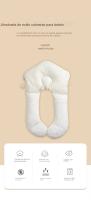 Almohada moldeadora ajustable para bebé recién nacido, almohada para dormir de lado, calmante, posicionamiento, antideslizante de algodón - details 0