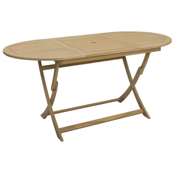 Mesa de Jardín plegable Madera maciza de Acacia 160x85x75 cm - 1