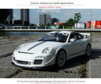 Modelo De Coche De Colección Bruago 1:18 Porsche 911 GT3 Blanco Azul En Metal Para Decoración Y Regalo Para Hombres - details 2