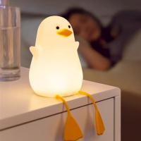 Lámpara Nocturna De LED Squishy Duck Recargable Por USB Para Decoración De Dormitorio Y Jardín De Bebés Y Niños Luz Dimmer De Pato Seagull - details 0