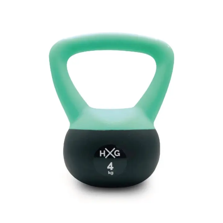 HxG Pesa Rusa o Pesa Kettlebell, PVC rellena de fina arena de acero, ideal para ejercicios y entrenamientos de musculación o crosstraining (Varios pesos) - 1