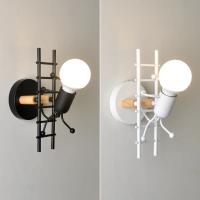 Lámpara De Pared Creativa Y Moderna Con Muñecos Nórdica De Metal Para Iluminación De Dormitorio Y Sala De Niños Y Bebés - details 2