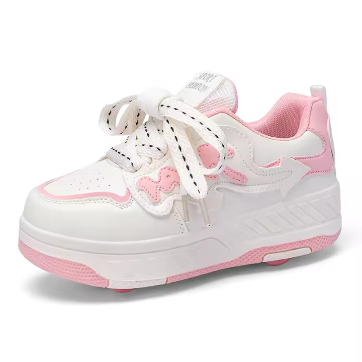 Nuevos Patines LED Para Niñas Cuatro Ruedas Invisible Zapatillas De Rodar Para Niños Y Niñas Algodón Transpirable Caña De Madera Material De Suela De Goma - 1