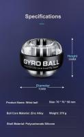1pc Bola De Gyro Para Entrenamiento De Muñeca Y Antebrazo Equipo De Gimnasio Para El Hogar Fortalecedor De Mano Y Braza Unisex - details 4