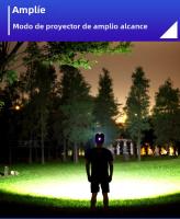 Linterna Frontal LED Potente XHP199 Para Pesca Y Camping Recargable USB 18650 Lámpara Frontal Con Ángulo De Haz De 180° Fuente De Luz LED Batería De Litio Metálico Impermeable - details 26