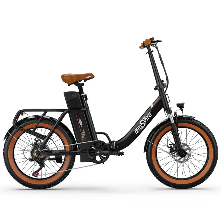 Onespot ot16-2 estándar de la UE 250W Bicicleta Urbana Eléctrica Bicicleta Eléctrica plegable de 20 pulgadas Bicicleta Eléctrica 48V 17ah Batería extraible brake de Disc de 25 km/h - 1