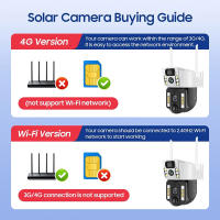 Cámara Solar WiFi/4G IP CCTV De Vigilancia Exterior Con Monitor De Batería Detección Humana Y PIR Protección De Seguridad Para El Hogar - details 0