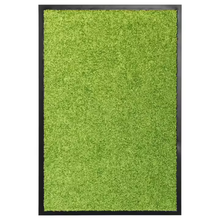 vidaXL Felpudo lavable verde 40x60 cm - 1