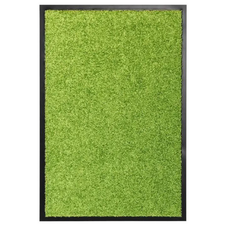 vidaXL Felpudo lavable verde 40x60 cm - 1