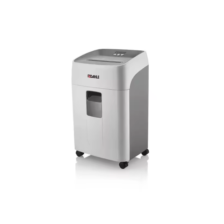 Dahle deskside 504p destructora de papel manual - microcorte p-5 - destruye hasta 15 hojas - capacidad de la papelera 40l - ruedas giratorias - color gris - 1