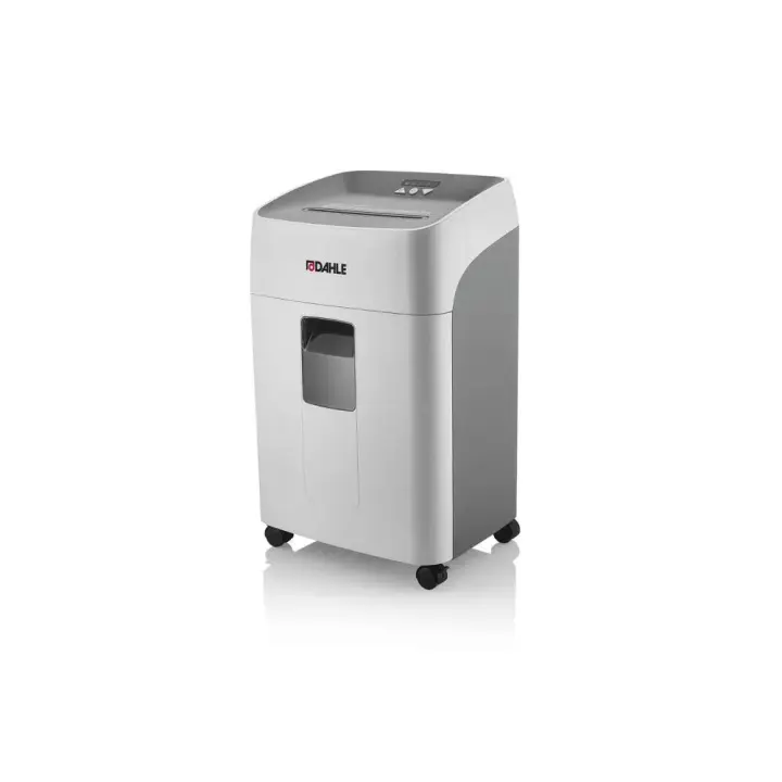 Dahle deskside 504p destructora de papel manual - microcorte p-5 - destruye hasta 15 hojas - capacidad de la papelera 40l - ruedas giratorias - color gris - 1