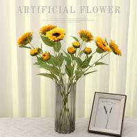 Bouquet De Girasol Artificial En Soltero Decoración Para La Casa Y Mesa Estilo De Flor De Seda Para Bodas Al Aire Libre Y Cumpleaños - details 3