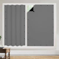 Cortina De Ventana Portátil Y Desmontable 100% Blackout Con Ventosas Para Sala De Estar Y Dormitorio Bloqueo De Calor Y Luz Natural Moderno - details 15