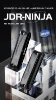 Harmonica JDR Ninja Clave De C Blues Mini Harpa 10 Huecos 20 Notas Musical Con Estuche Para Adultos Niños Principiantes Profesionales - details 0