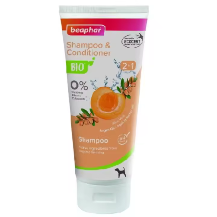 BEAPHAR Champú Bio Desenredante Perros, 0% parabenos, siliconas, colorantes, alcohol, Bote 200 ml - 1