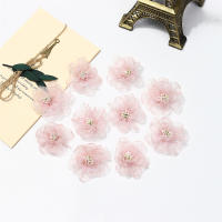 10PCs Flores Artificiales De Chiffon Gauze Para Decoración De Vestidos Y Accesorios De Cabello Tamaño 4.5cm DIY Para Bodas Cumpleaños Fiesta Hogar - details 4