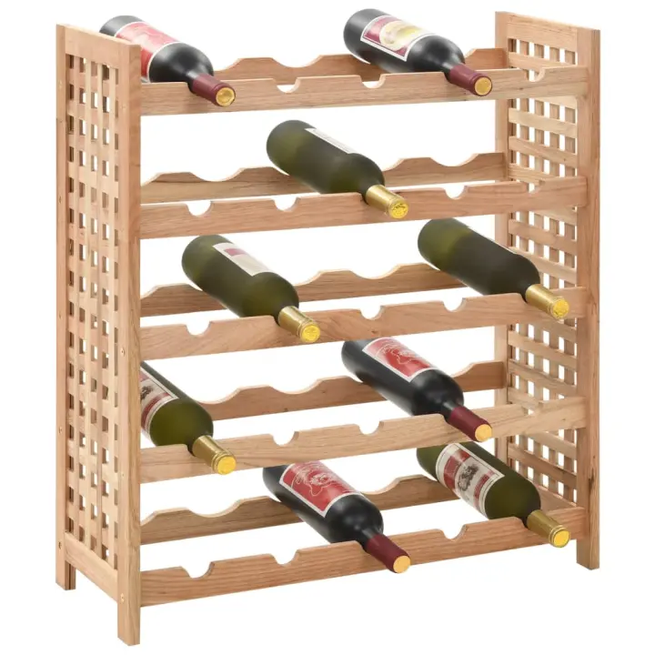 VidaXL Botellero para 12 botellas Madera de Pino Negro - 1