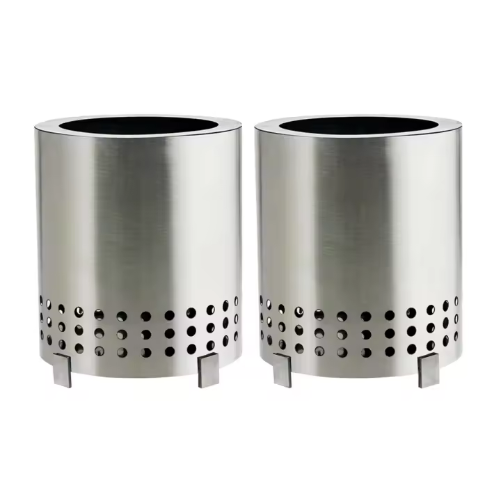 Estufa de Acero Inoxidable Portátil para Exteriores Mini Pit de Fuego para Mesa con Soporte Heater de Gas Apto para Acampar Equipos de Camping - 1