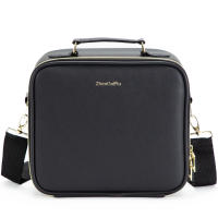 Bolso De Maquillaje Para Mujer En Cuero PU Gran Capacidad Resistente Al Agua Con Espejo Multifuncional Estilo Lady - details 14