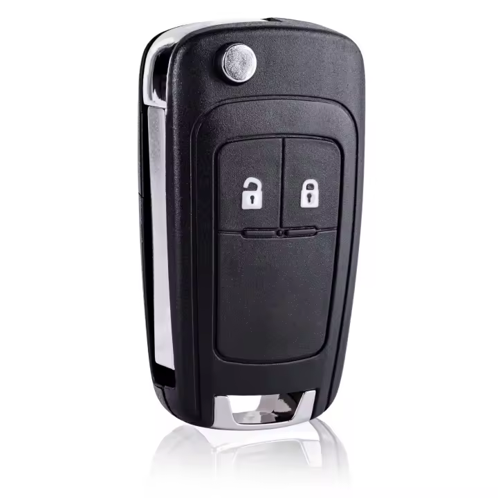 Carcasa para llave de coche con mando a distancia, funda plegable de repuesto compatible con Opel Vauxhall Insignia Astra Meriva Zafira Movano 2 botones - 1