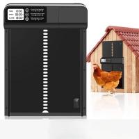 Puerta automática de gallinero, herramienta de gestión de granja, con temporizador y pantalla LCD, diseño antipellizcos, inducción eléctrica de Metal, sincronización inteligente, apertura y cierre automáticos - details 1