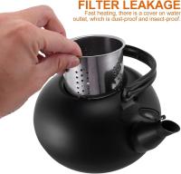 Té negro de acero inoxidable hervidor estufa tetera con infusor y mango para hervir agua calefacción té utensilios 22x20x17cm - details 2