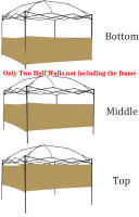 Panel De Pared Horizontal Para Canopy Pop up Y Choza 2pcs Adecuado Para 10'x10' 10'x15' Con Pierna Vertical Accesorio De Tenda - details 1