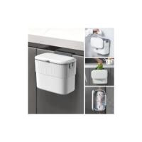 Cubo de basura Colgante de 1,8 galones con tapa, Cubo de basura de Puerta montado en la comparación para 7 litros de armarario de Cocina, Cubo de basura Pequeño Debajo del fregadero para Armario, Baño - details 6