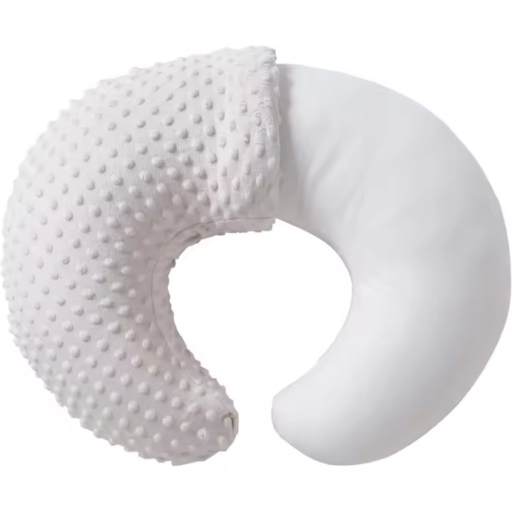 Almohada de lactancia con funda para bebés, niños y niñas, almohadas de lactancia materna con funda de almohada para lactancia materna, alimentación con biberón, soporte para bebé con funda de - 1