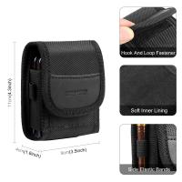 Bolsa De Transporte Para Teléfono Plegable HAWEEL Con Clip De Cinturón De Tela De Nylon Tamaño Interno 95x75x20mm Funda Para Pantalla Plegable - details 1
