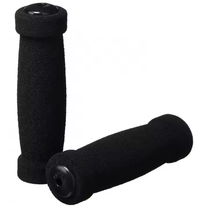 Vicma - Puños para manillar de bicicleta en espuma de neopreno de alta densidad, transpirables con tapones de PVC en extremos, 12.5 cm, varios colores – Ideal para ciclismo urbano y montaña - 1