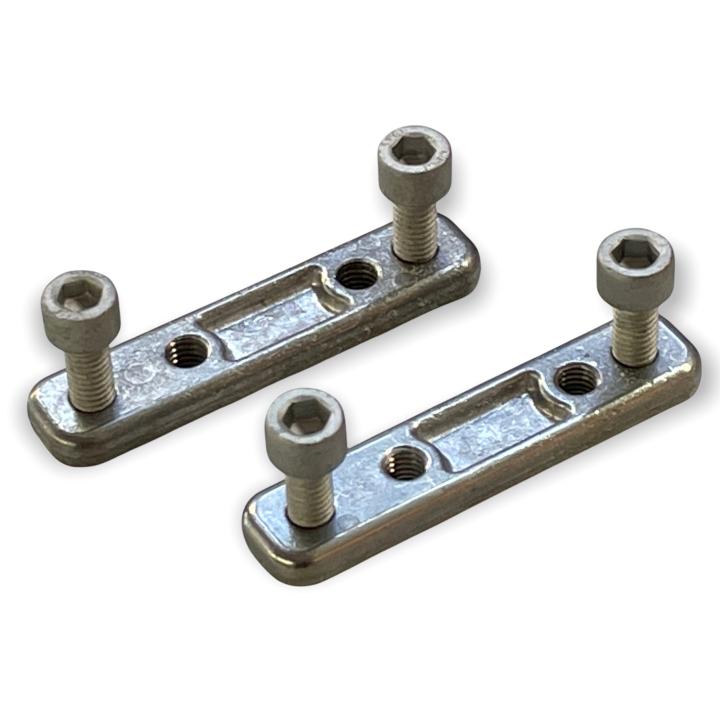 Juego de regletas y pletinas Teletoldo para fijar brazos al perfil inferior de toldo