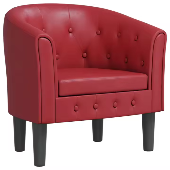vidaXL Sillón cuero sintético Negro, Gris, Marrón Sillon Dormitorio Sillon Comodos Silla Relax Sillón Sofá - 1