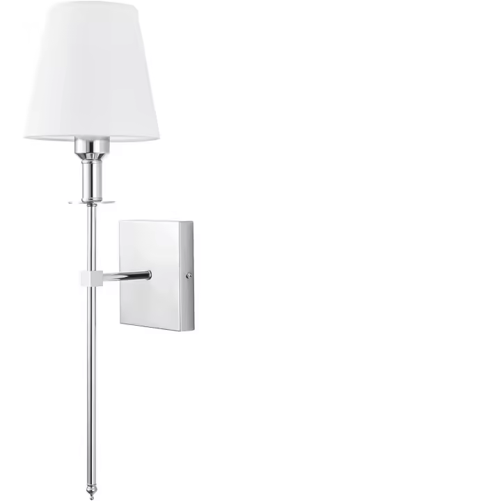 Juego de luces de pared, 1 pieza, lámpara de pared con cableado, para dormitorio, casa de campo, luz de lectura de cabecera (plata) - 1