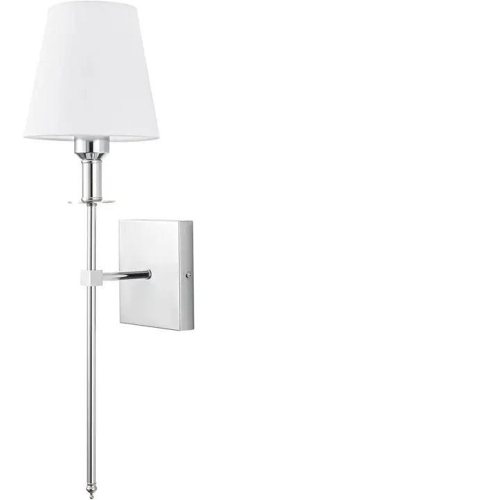 Juego de luces de pared, 1 pieza, lámpara de pared con cableado, para dormitorio, casa de campo, luz de lectura de cabecera (plata) - 1