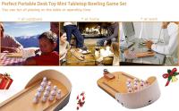 Juego De Bowling De Mesa Mini Tablero De Madera Juguete De Dedo Para Alivio Del Estrés En La Oficina Regalos Divertidos Para Hombres Mujeres Y Niños - details 1