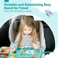 Juguetes Montessori Tablero Ocupado Para Bebés Actividades Educativas De Habilidades De Vida Sensoriales Con Libros Ocupados Para El Desarrollo Motor Fine - details 10