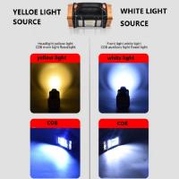 Linterna Portátil LED+COB Potente Solar+USB Recargable Para Emergencias Y Camping Torcha De BÚsqueda Con Banco De Energía - details 5