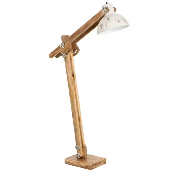 Flexo de pie de madera y metal 26x70x125h cm - 1