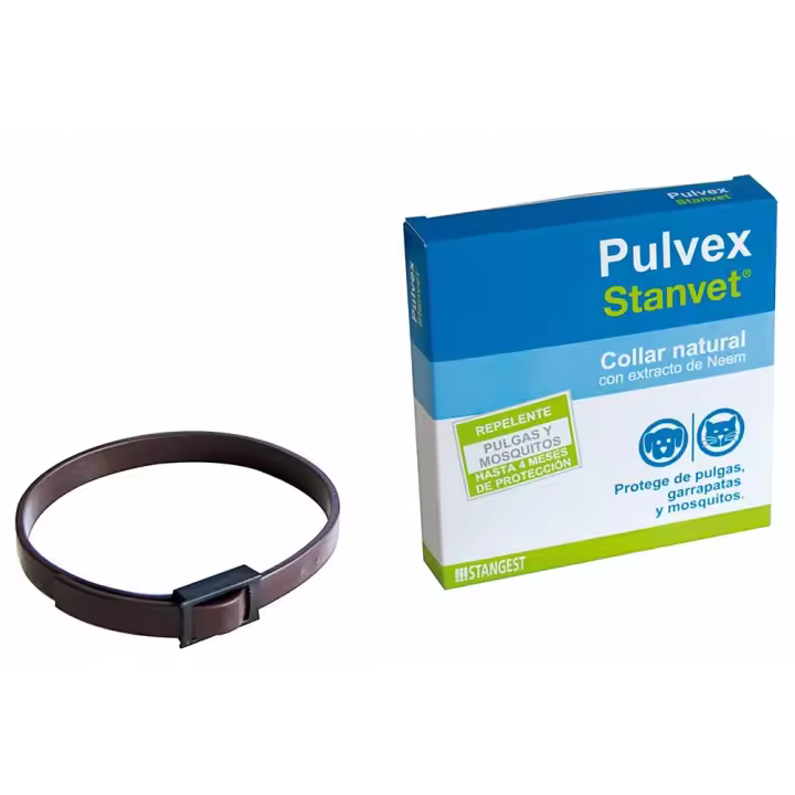Pulvex Collar 60 cm protección natural y duradera contra pulgas, garrapatas y otros insectos para perros y gatos Stangest - 1