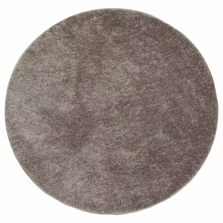 vidaXL Alfombra pelo largo aspecto brillante ISTAN Ø 200 cm Color Antracita,  Beige,  Crema y mas Alfombras de área  Alfombra de Piso para Sala de Estar Dormitorio Habitación Salón - 1