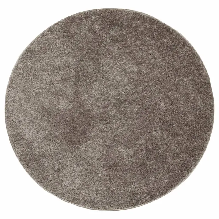 vidaXL Alfombra pelo largo aspecto brillante ISTAN Ø 200 cm Color Antracita,  Beige,  Crema y mas Alfombras de área  Alfombra de Piso para Sala de Estar Dormitorio Habitación Salón - 1