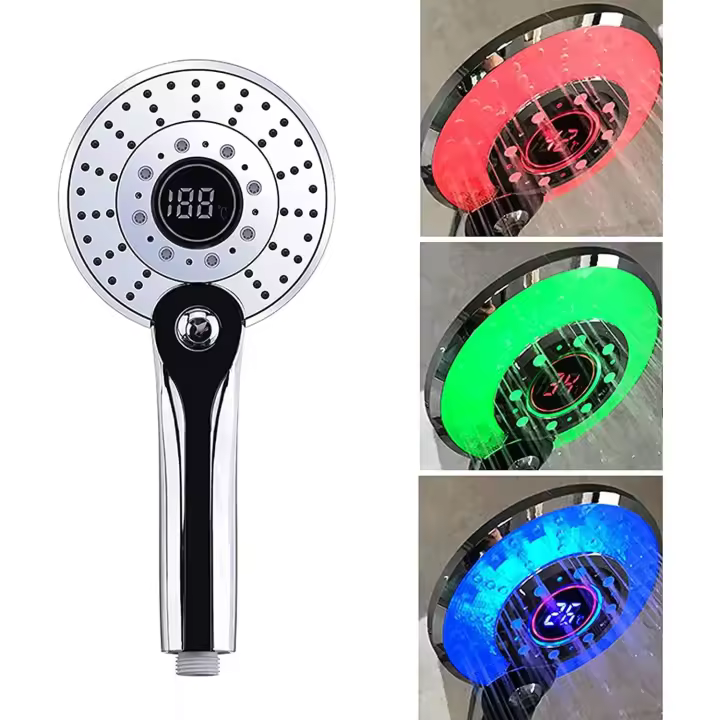 Cabezal de Ducha LED con Control de Temperatura y Ahorro de Agua - 1